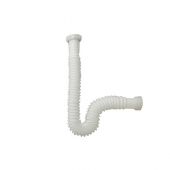 Tubo estensibile monoblocco con ghiera bianco 1"1/2 x 40mm