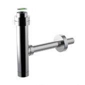 Sifone Minim-All con flangia in abs cromato per lavabo 1"1/4