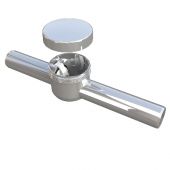 Valvola antiriflusso orizzontale cromato 32mm