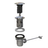 Piletta per lavabo e bidet Kinoko tappo inox 63mm