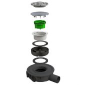 Sifone ultra ribassato Lyonnaise per piatti doccia 50mm