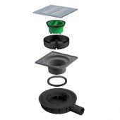 Piletta Mini-Drain per doccia con scarico a pavimento ultra ribassato standard 40x45mm