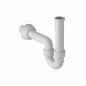 Sifone a S per lavabo bianco 40mm G1"1/4
