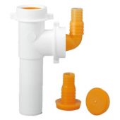 Raccordo 2 vie con attacco lavatrice e lavastoviglie 40x120mm