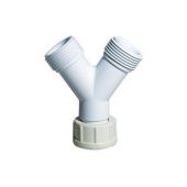Raccordo a Y per lavatrice 3/4f F x 3/4 M x 3/4 M