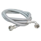 Tubo di carico lavatrice inox con curva 2,00m