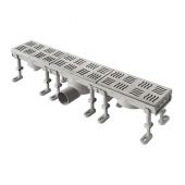 Canale di drenaggio sifonato con griglia inox 1 chiusino 600x100mm