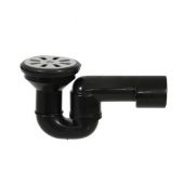 Piletta per doccia con griglia piana in inox e sifone snodato PEHD 80mm