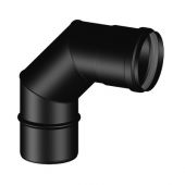 Curva 90° MF smaltata per stufe a pellet 80mm