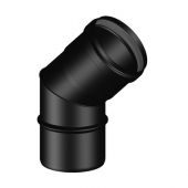 Curva 45° MF smaltata per stufe a pellet 80mm