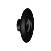 Rosone con elemento diritto MF smaltato per stufe a pellet 80mm