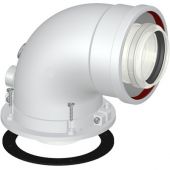 Curva di partenza coassiale MF DN 60/100mm CP4 per caldaie a condensazione