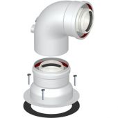 Curva di partenza coassiale MF DN 60/100mm CP7 per caldaie a condensazione