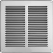 Griglia di aerazione in metallo da sovrapporre con rete 240x240mm alluminio argento