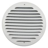 Griglia di aerazione tonda da sovrapporre in metallo con rete 150mm inox