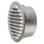 Griglia di aerazione tonda in metallo da incasso con imbocco in plastica rame 175mm - imb. 145mm