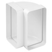 Curva verticale in abs per tubo rettangolare griglia di aerazione 120x60mm 