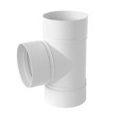 Raccordo a T in abs per griglie di aerazione 125mm 