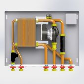 Modulo interfaccia caldaia termoprodotto e produzione acs MX135/2 mini 30Kw 12lt/min
