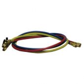 Tubi flessibili 1500mm per impianti di climatizzazione attacchi in linea con valvola a sfera 5/16" giallo