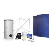 Impianto solare termico completo circuito forzato 300lt 2 collettori e 2 scambiatori
