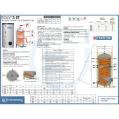 Bollitore impianti solari termici circolazione forzata 200lt 2 scambiatori
