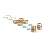 Set collegamento tubi acciaio corrugato per tubo Twin Solar DN 16 - 3/4