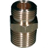 Raccordo per gas a nipples in ottone con filettatura dx/sx 1/2M x 20/14