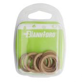 Guarnizioni di tenuta in cuoio per impianti a gas blister 10pz 14,5x9x2mm x  3/8"