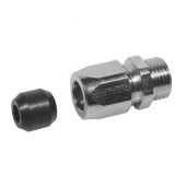 Adattatore portagomma per flessibile gas FF inox estensibile 
