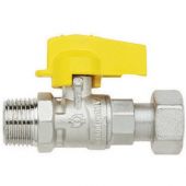 Rubinetto a sfera diritto per gas con levetta Normgas M-girello F 1/2" x 1/2"