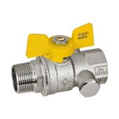 Valvola a sfera per gas MF con presa di pressione 1"