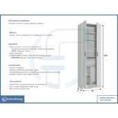 Armadio multiuso a più ripiani 180x58x37cm bianco