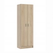 Armadio multiuso a più ripiani 180x58x37cm rovere Canadian