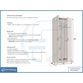 Armadio multiuso con portascope 2 ante 180x73x37cm