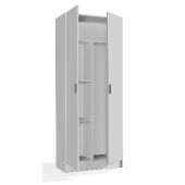 Armadio multiuso con portascope 2 ante 180x73x37cm