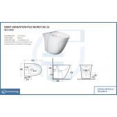 Bidet filo muro 52cm- Sensation