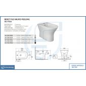 Bidet filo muro grigio opaco- Feeling