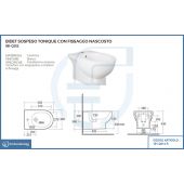 Bidet sospeso con fissaggo nascosto - Tonique