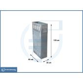 Copricaldaia universale ad incasso zincato 120x60x25cm