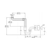 Kit salva-spazio in abs per lavabo 1"1/4 x 32mm