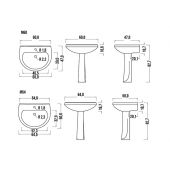 Lavabo 64cm- Felce