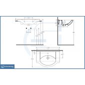 Lavabo a consolle mobile bagno universale 75cm