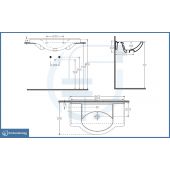 Lavabo a consolle mobile bagno universale 85cm