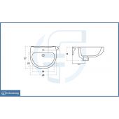 Lavabo a Parete 37x45cm - Lp81