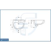 Lavabo a Parete 37x45cm - Lp81