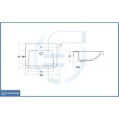 Lavabo a parete quadro 40x50cm - Lp84