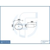 Lavabo ad angolo 38x36cm - Ln57
