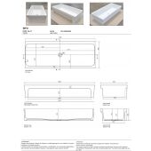 Lavabo d'appoggio 120x45x20cm- La10