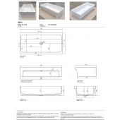 Lavabo d'appoggio 90x45x20cm- La10